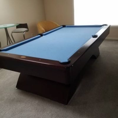 Blue Felt Pool Table